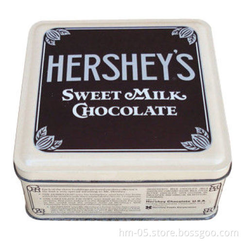 Chocolate Tin Box, Customized Logo Can be Printed or Embossed, Available in Various Shapes and Sizes